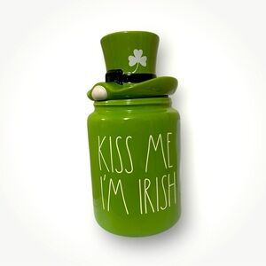💙RAE DUNN Green St. Patrick's Day Party Jar